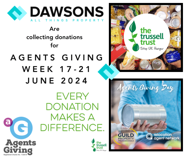 Team Dawsons collect for LOCAL FOODBANK supporting Agents Giving Week for the 7th year