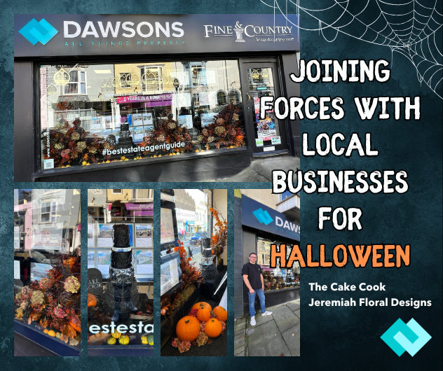 Spooky Season Collaboration: Dawsons Teams Up with Local Businesses for a Halloween Window Display in Mumbles